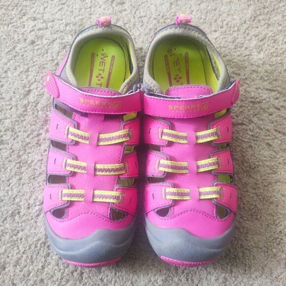 Sperry Top-Sider Wet Tech Fisherman Sandal Hot Pink Girls Size 4 PRE-OWNED - Picture 1 of 7